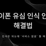 아이폰 유심 인식 안됨 해결법 – 인식은 되는데 '서비스 없음' 뜰 때