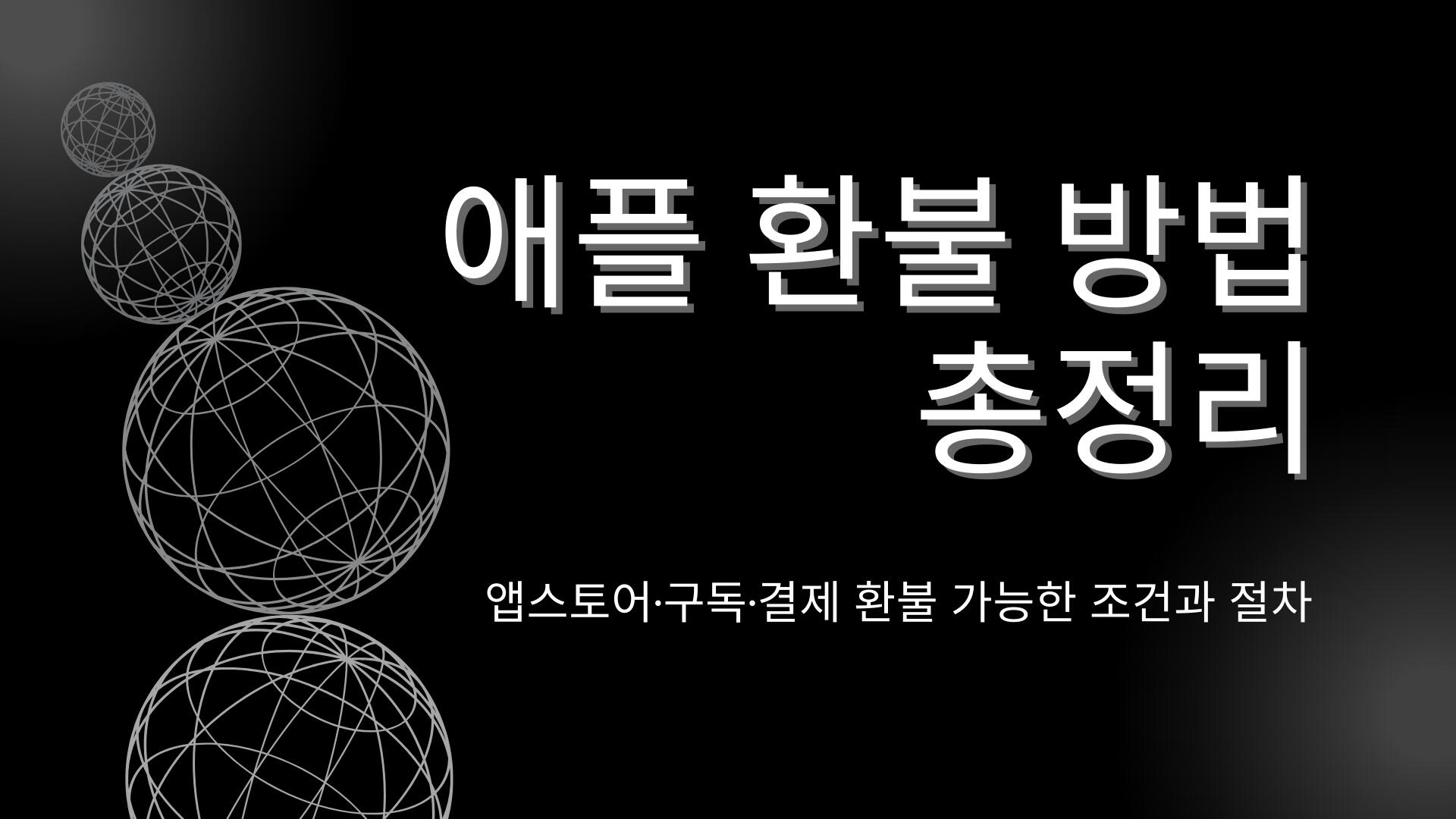 애플 환불 방법 총정리 – 앱스토어·구독·결제 환불 가능한 조건과 절차